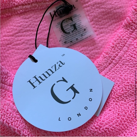 NWT Hunza g Juno twisted bikini set in bubblegum one size - Picture 7 of 8